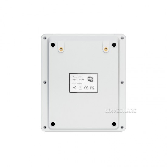 Waveshare MK20 Multi-Functional AI Voice Control Panel, Onboard 20 × 0.85inch Mechanical LCD Macro Keys And A 2.8inch Secondary Screen, High-Precision Dual Knobs, Linux + QMK Dual-system Architecture, Stream Controller Deck, White Color