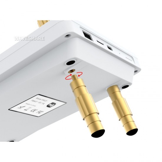 Waveshare MK20 Multi-Functional AI Voice Control Panel, Onboard 20 × 0.85inch Mechanical LCD Macro Keys And A 2.8inch Secondary Screen, High-Precision Dual Knobs, Linux + QMK Dual-system Architecture, Stream Controller Deck, White Color