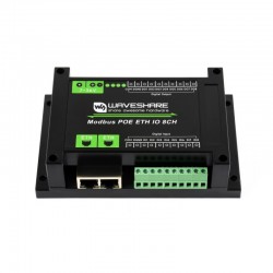 Waveshare Industrial 8-Ch Ethernet Digital Input/Output Module, Modbus RTU / TCP Protocol, Supports PoE Power Supply, With Various Isolation And Protection Circuits Waveshare Industrial 8-Ch Ethernet Digital Input/Output Module, Modbus RTU / TCP Protocol, Supports PoE Power Supply, With Various Isolation And Protection Circuits