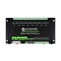Waveshare Dual Ethernet Ports 8-ch Relay Module (C), Modbus RTU Protocol, PoE Power Supply, With Various Isolation And Protection Circuits, Industrial Grade Rail-Mount Case