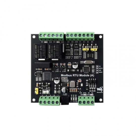 Waveshare Industrial Modbus RTU Mixed Input And Output Module, Multiple Isolation Protection Circuits, Supports Voltage And Current Acquisition, Flame-retardant Protective Case, DC 7V ~ 36V Wide Voltage