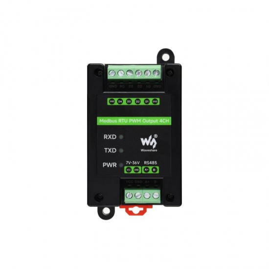 Industrial 4-Ch PWM Output Module, Modbus RTU Protocol, Isolated RS485 Interface, Adjustable Frequency and Duty Cycle, With Various Isolation And Protection Circuits Industrial 4-Ch PWM Output Module, Modbus RTU Protocol, Isolated RS485 Interface, Adjustable Frequency and Duty Cycle, With Various Isolation And Protection Circuits