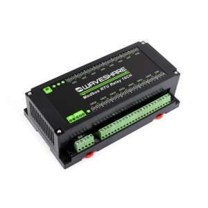 Modbus RTU 16-Ch Relay Module, RS485 Interface, With Multiple Isolation Protection Circuits With Power Adapter 