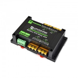Waveshare Industrial Modbus RTU 4-ch Relay Module with RS485 Interface, 30A High Current, Onboard LED Indicators, Multi Isolation Protection Circuits, Industrial Grade Rail-Mount Case