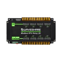 Waveshare Industrial Modbus RTU 8-ch Relay Module (E) with RS485 Interface, 30A High Current, Multi Isolation Protection Circuits, Rail-mounted Case