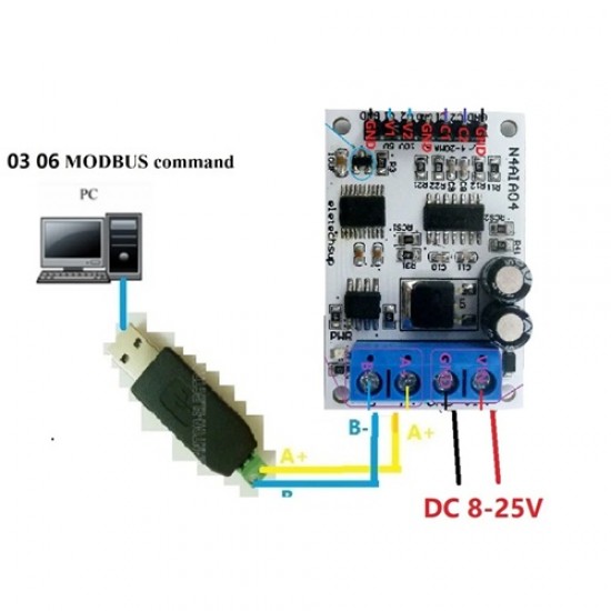 N4AIA04 4-Channel Analog Input RS485 Modbus RTU ADC Module | 0-5V, 0-10V, 0-20mA, 4-20mA for PLC & Industrial Automation N4AIA04 4-Channel Analog Input RS485 Modbus RTU ADC Module | 0-5V, 0-10V, 0-20mA, 4-20mA for PLC & Industrial Automation