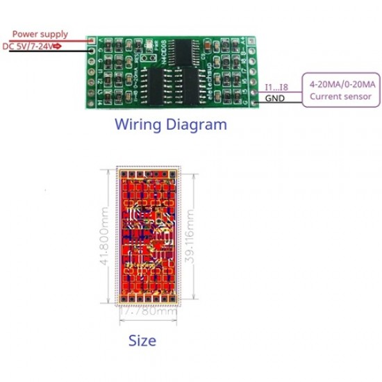N4VIG08-PIN-12V 8-Channel Analog Input RS485 Modbus RTU ADC Module | 0-5V, 0-10V, 0-20mA & 4-20mA | 12V Power Supply N4VIG08-PIN-12V 8-Channel Analog Input RS485 Modbus RTU ADC Module | 0-5V, 0-10V, 0-20mA & 4-20mA | 12V Power Supply