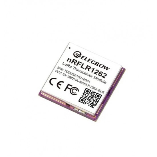 Elecrow nRFLR1262 Wireless Transceiver Module-Integrates Nordic nRF52840 and Semtech SX1262 - Support 850~930MHz Elecrow nRFLR1262 Wireless Transceiver Module-Integrates Nordic nRF52840 and Semtech SX1262 - Support 850~930MHz