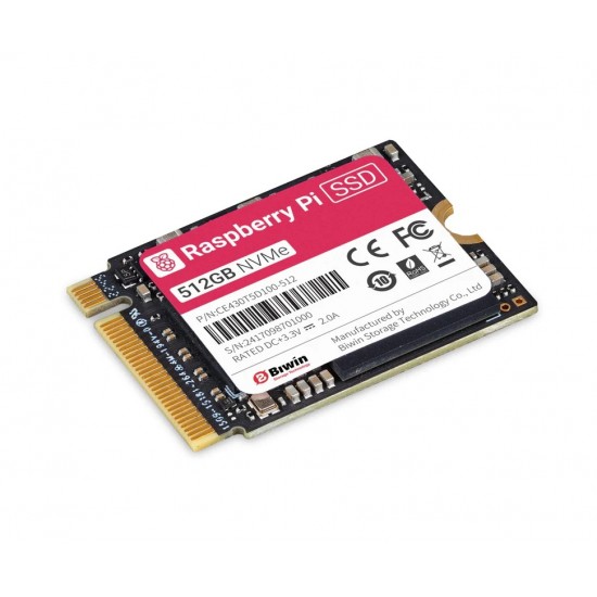 Official Raspberry Pi 512GB 2230 PCIe Gen 3 M.2 NVME SSD