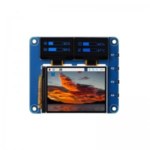 Raspberry Pi OLED/LCD HAT, Onboard 2inch IPS LCD Main Screen and Dual 0.96inch Blue OLED Secondary Screens Raspberry Pi OLED/LCD HAT, Onboard 2inch IPS LCD Main Screen and Dual 0.96inch Blue OLED Secondary Screens