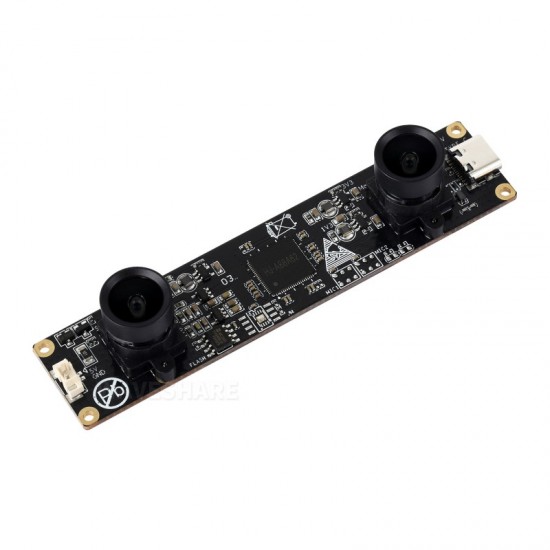 OS02G10 2MP Stereo USB Camera Module, OS02G10 Sensor Chip, USB2.0 Port, Synchronized Same-frame Output, 62mm Baseline, Featuring Distortion-free Lenses OS02G10 2MP Stereo USB Camera Module, OS02G10 Sensor Chip, USB2.0 Port, Synchronized Same-frame Output, 62mm Baseline, Featuring Distortion-free Lenses
