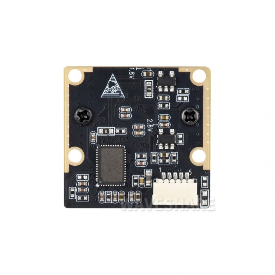 Waveshare OS05A20 5MP USB Camera Module Type B, Supports USB2.0 Port, Onboard Single Microphone, 175° Wide-Angle Lens
