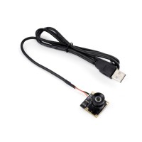 Waveshare OS05A20 5MP USB camera module type C, supports USB2.0 port, onboard single microphone, 91.7° FOV distortion-free lens