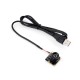 Waveshare OS05A20 5MP USB camera module type C, supports USB2.0 port, onboard single microphone, 91.7° FOV distortion-free lens