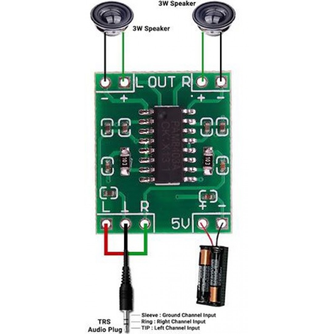 Buy PAM8403 5V 2-Channel Stereo Audio Amplifier Module Online In India ...