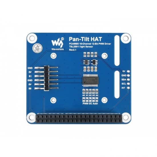 2-DOF Pan-Tilt HAT for Raspberry Pi
