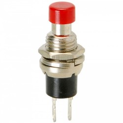 PBS -110 Red Push Button Press Switch with Threaded Mount and Dual Terminals