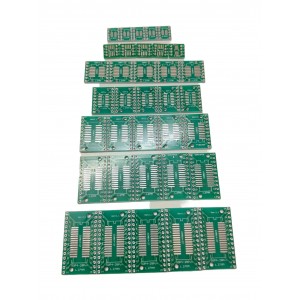 SMD to DIP PCB Adapter Kit SOP/TSSOP to DIP 8/10/14/16/20/28 Pin - [Pack of 35 PCBs]
