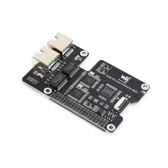 Waveshare PCIe TO 2-CH 2.5G ETH Adapter For Waveshare , Supports Raspberry Pi OS / Ubuntu / OpenWrt, Equipped With Dual RTL8125 High-performance Chips Waveshare PCIe TO 2-CH 2.5G ETH Adapter For Waveshare , Supports Raspberry Pi OS / Ubuntu / OpenWrt, Equipped With Dual RTL8125 High-performance Chips