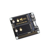 Waveshare PCIe To 2-ch M.2 Adapter for Raspberry Pi 5, Compatible with 2230/2242 Size NVMe Solid State Drive, Raspberry Pi 5 M.2 HAT