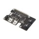 PCIe To 2-Ch SATA Adapter For Raspberry Pi 5, Supports SATA Hard Drive Protocol, Onboard Dual LED Indicators And EEPROM, HAT + Standard, Driver-free, Plug And Play