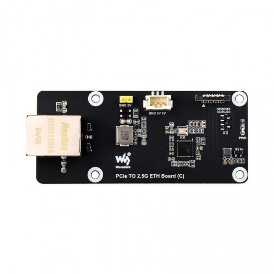 PCIe TO 2.5G ETH Board (C) For Raspberry Pi 5, Supports Raspberry Pi OS, Driver-Free, Plug And Play
