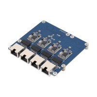 PCIE TO 4-CH 2.5G ETH Board (B) For Raspberry Pi 5, Supports Raspberry Pi OS, Driver-Free, Plug And Play