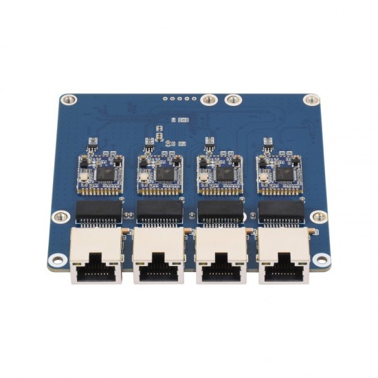 PCIE TO 4-CH 2.5G ETH Board (B) For Raspberry Pi 5, Supports Raspberry Pi OS, Driver-Free, Plug And Play PCIE TO 4-CH 2.5G ETH Board (B) For Raspberry Pi 5, Supports Raspberry Pi OS, Driver-Free, Plug And Play