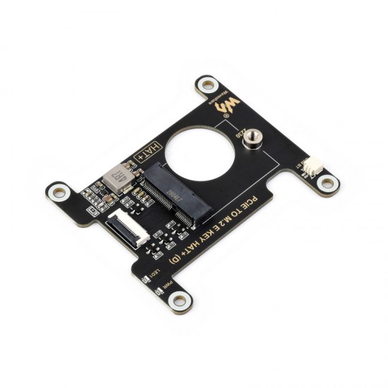 Waveshare PCIe To M.2 E KEY HAT (D) For Raspberry Pi 5, Compatible With Various NGFF (M.2 E KEY) Wireless NIC, Supports USB Bluetooth Connection