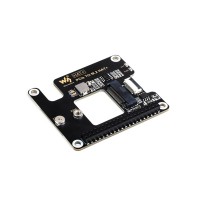 PCIe To M.2 HAT+ for Raspberry Pi 5, Supports NVMe Protocol M.2 Solid State Drive