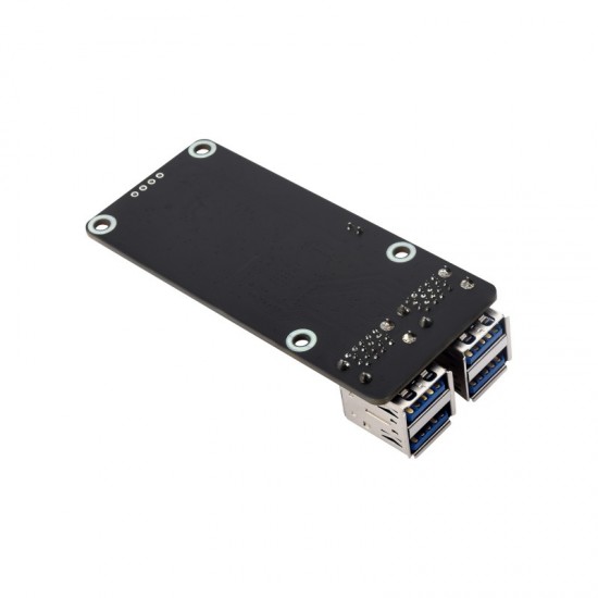 PCIe To 4-Ch USB3.2 Gen1 Board (C) For Raspberry Pi 5, Up To 5Gbps Transmission Speed, Driver-Free, Plug And Play, Raspberry Pi 5 PCIe Adapter