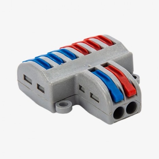 PCT-SPL-62 6:2 Pole Wire Connector Terminal Block, 0.08–2.5mm², Spring Lock Lever Cable Connector