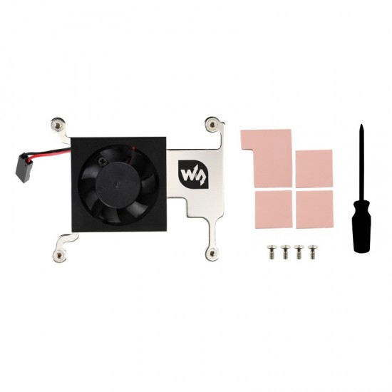 Low-Profile CPU Cooling Fan For Raspberry Pi 4B/3B+/3B, With Aluminum Alloy Bracket