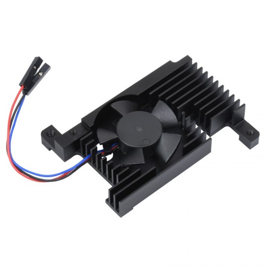 Dedicated All-In-One aluminum alloy cooling fan for Raspberry Pi 4B, PWM speed adjustment, better cooling - With FAN Adapter V2