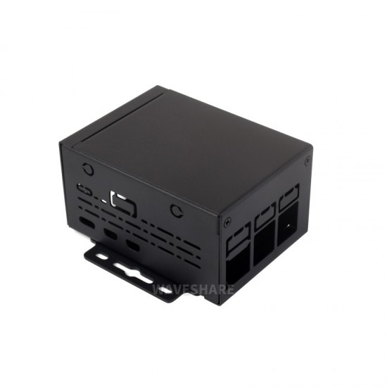 Industrial Grade Metal Case (D) for Raspberry Pi 5, Larger Internal Space, Supports Installing Official Cooling Fan And Various HATs, Wall & Rail Mount Support