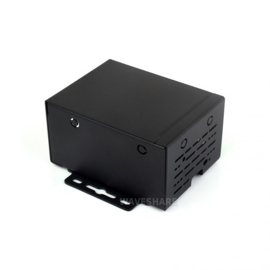 Industrial Grade Metal Case (D) for Raspberry Pi 5, Larger Internal Space, Supports Installing Official Cooling Fan And Various HATs, Wall & Rail Mount Support