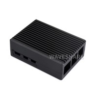 Aluminum Stripe Grooved Case For Raspberry Pi 5, Built-In Cooling Fan And Heatsink Pillars