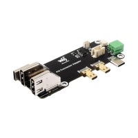 Micro HDMI to HDMI Multifunctional Adapter, Compatible with Raspberry Pi 5 / 4B, Two Power Supply Methods, Supports Dual 4K Outputs