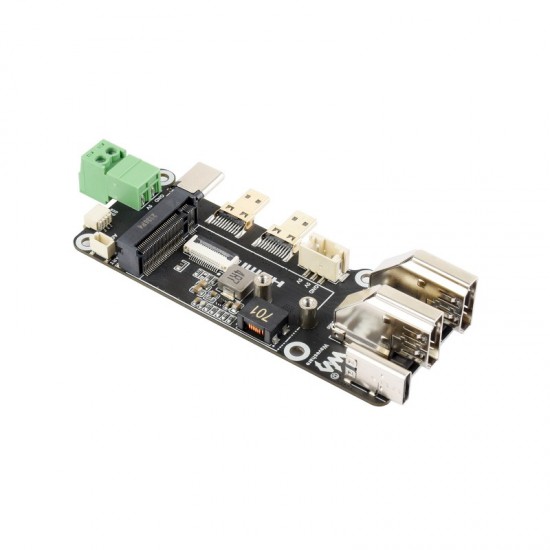 PCIe To M.2 Multifunctional Adapter, Compatible with Raspberry Pi 5, Two Power Supply Methods, Supports Dual 4K Outputs PCIe To M.2 Multifunctional Adapter, Compatible with Raspberry Pi 5, Two Power Supply Methods, Supports Dual 4K Outputs