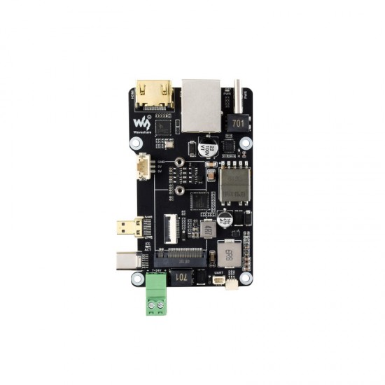 Waveshare PCIe To M.2 Multifunctional Adapter, 4K Output, Original RTL8125 2.5GbE Ethernet Controller, Supports Raspberry Pi OS, Driver-free, Supports Networking And PoE Power Supply
