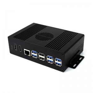 Multi-functional All-in-one Mini-Computer Kit for Raspberry Pi 5 (NOT included), Aluminum Alloy Case, Support PCIe to 4-ch USB3.2 Gen1 Ports