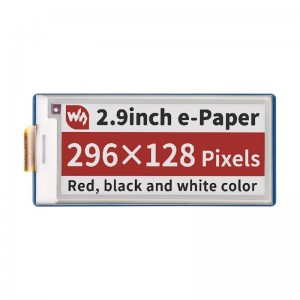 2.9inch E-Paper E-Ink Display Module (B) For Raspberry Pi Pico, 296×128 Pixels, Red / Black / White, SPI Interface 2.9inch E-Paper E-Ink Display Module (B) For Raspberry Pi Pico, 296×128 Pixels, Red / Black / White, SPI Interface