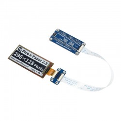 2.9inch Flexible E-Paper E-Ink Display Module For Raspberry Pi Pico, 296×128 Pixels, Black / White, SPI Interface