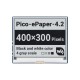 4.2inch E-Paper E-Ink Display Module For Raspberry Pi Pico, 400×300 Pixels, Black / White, SPI Interface