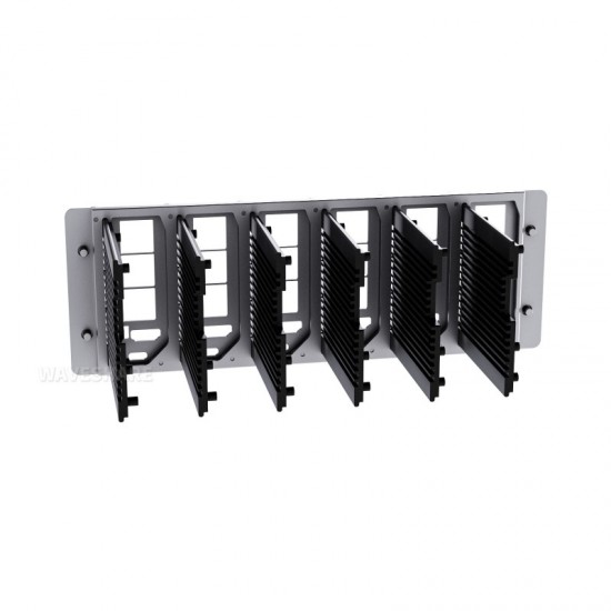 Waveshare PiRack-M6F multi-node server cluster kit for Raspberry Pi 4/5, 10inch rack width, 2U mounting space