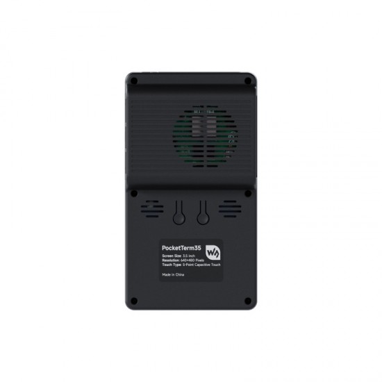 Waveshare Portable Raspberry Pi Handheld Linux Terminal With 3.5inch Touch Display, Built-in Raspberry Pi 5 With 1GB Ram & Pre-Installed 64GB TF SD Card, 640 × 480 Resolution Optical Bonding, Inbulit 3.7V 5000mAh Lithium Battery 