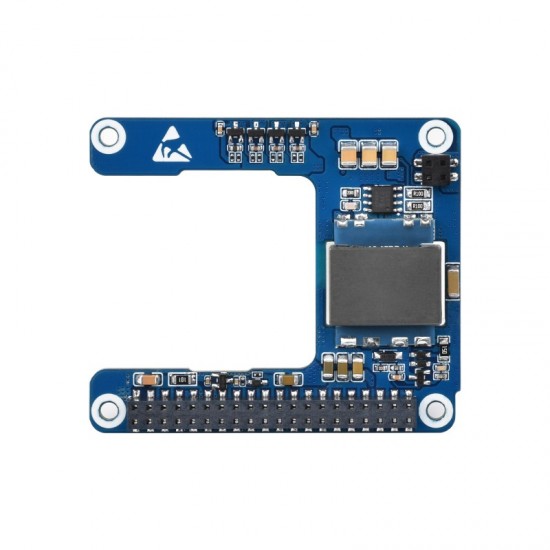 Waveshare Power Over Ethernet HAT (H) For Raspberry Pi 5 / CM 5, 5V 5A Output, Supports 802.3af/at Network Standard, Isolated Switched-mode Power Supply