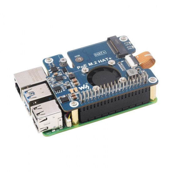 PCIe To M.2 Adapter With PoE Function For Raspberry Pi 5, Supports NVMe Protocol M.2 Solid State Drive, High-speed Reading/Writing