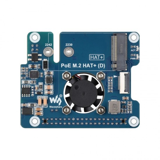PCIe To M.2 Adapter With PoE Function For Raspberry Pi 5, Supports NVMe Protocol M.2 Solid State Drive, High-speed Reading/Writing, Raspberry Pi 5, Unsoldered Header