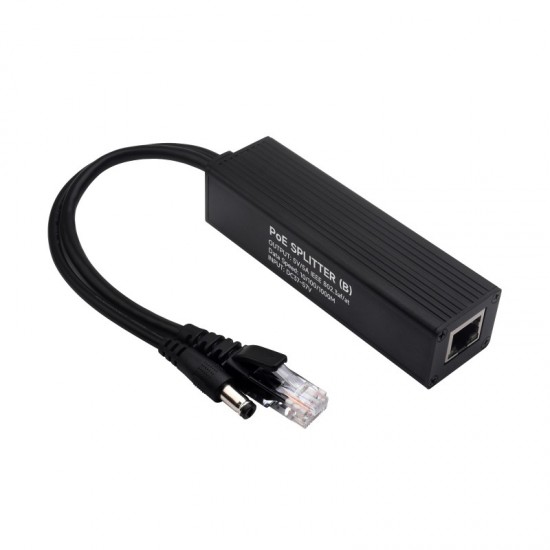 Industrial Gigabit PoE Splitter, 5V 5A DC Power Output Port, Onboard MPS Control Chip, Safer And More Stable (DC Output)